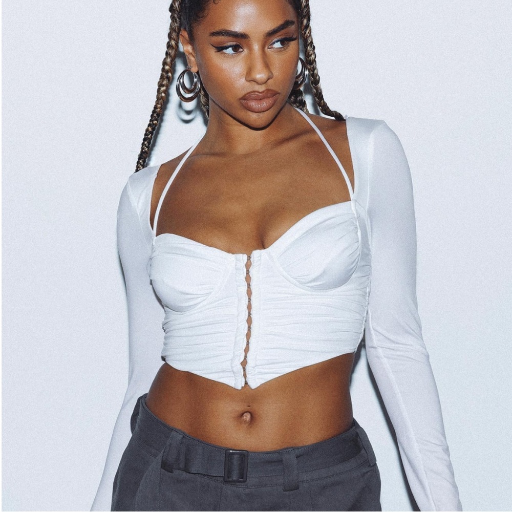 Princess Polly Galyn Long Sleeve Top White